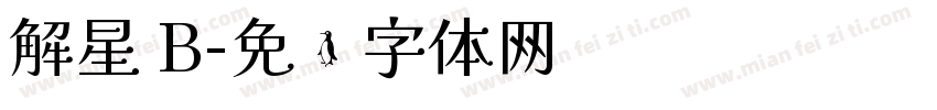解星 B字体转换